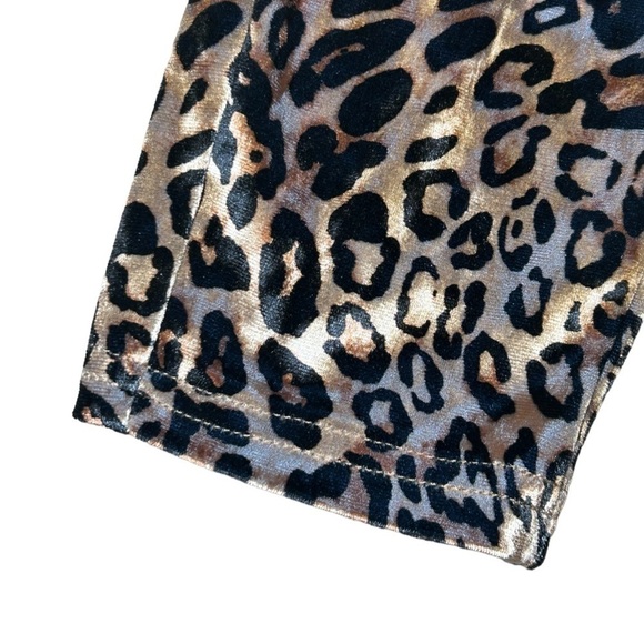 SBETRO WOMENS VELVETY ANIMAL PRINT CHEETAH HIGH WAIST LEGGINGS, SIZE S - Picture 4 of 6